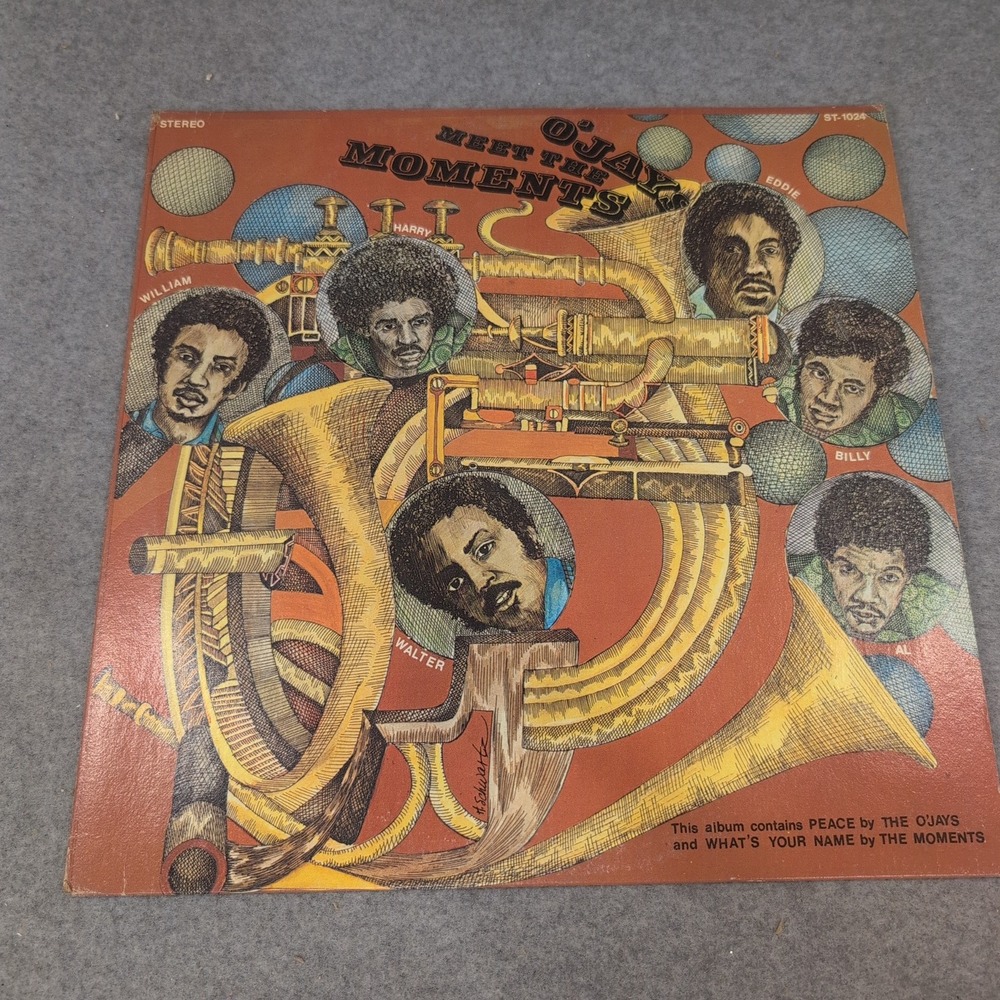 The O'Jays Meet The Moments LP Stang ST-1024 DJ Copy Promo White Label 1974 - Picture 1 of 6